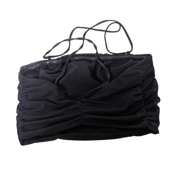 Free People Movement Ruched Bra Womens Size Small Black Workout Yoga Stretch - Picture 7 of 7